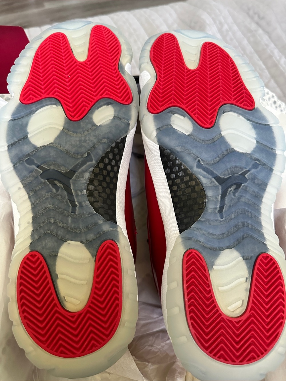 Air Jordan 11 Retro 'Win Like 96' Red Patent Leather Sneakers - Picture 11 of 11
